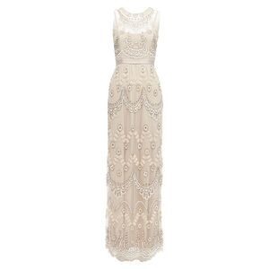 Needle & Thread Sequins Beads Embellished Overlay Long Gown
